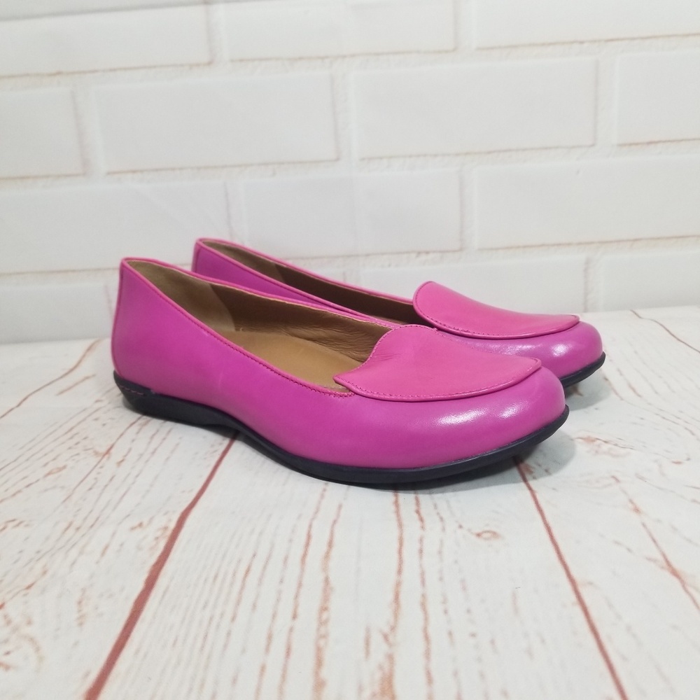 Dansko Pink leather Loafers Slip On Size 8/38